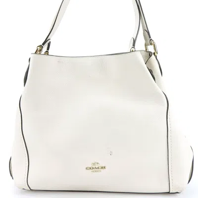 Pre-owned Coach Off-white Leather Shoulder Bag ()