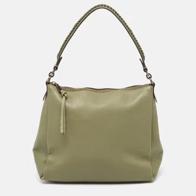 Pre-owned Coach Olive Green Leather Shay Shoulder Bag