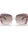 Coach Ombré Square-frame Sunglasses In Pink
