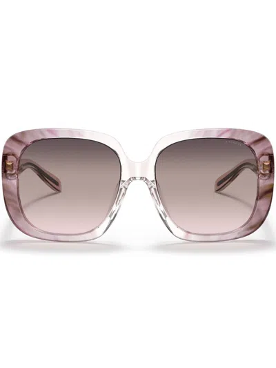 Coach Ombré Square-frame Sunglasses In Pink