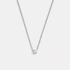 Coach Open Circle Chain Pendant Necklace In Gray