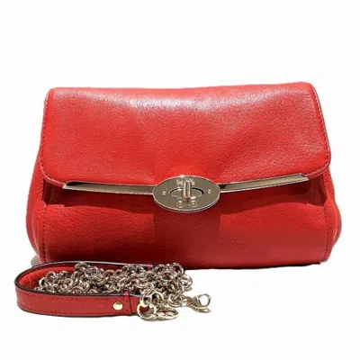 Pre-owned Coach Orange Leather Clutch Bag Shoulder Bag ()