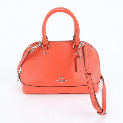 Pre-owned Coach Orange Leather Handbag Shoulder Bag Tote Bag ()