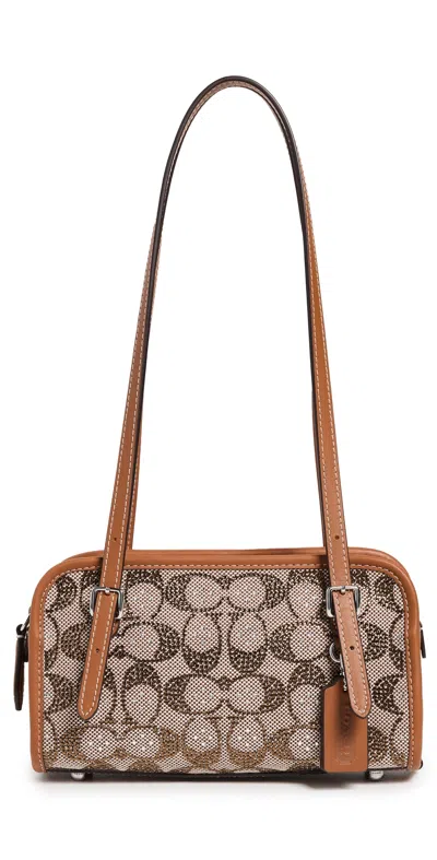 Coach Originals Crystal Signature Bag Lh/burnished Amber In Brown