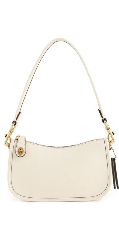 Coach Originals Glovetanned Leather Shoulder Bag Chalk In Gray