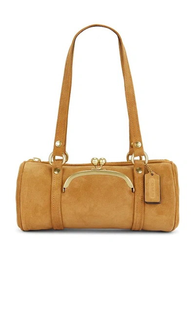 Coach Originals Kisslock Barrel Bag 28 In Brown
