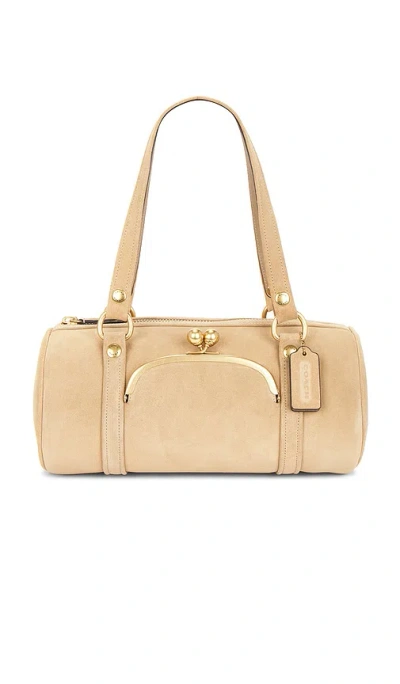 Coach Originals Suede Kisslock Barrel Bag