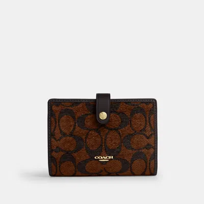 Coach Outlet 2-in-1 Wallet In Gold/truffle