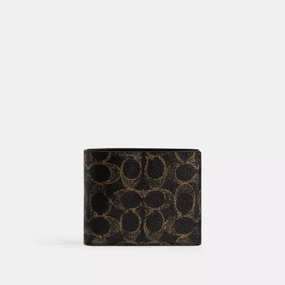 Coach Outlet 3-in-1 Wallet In Loved Signature Canvas In Brown