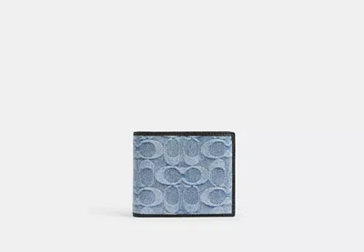 Coach Outlet 3-in-1 Wallet In Loved Signature Denim In Blue