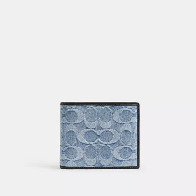 Coach Outlet 3-in-1 Wallet In Loved Signature Denim In Blue