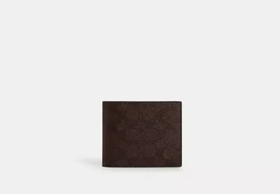 Coach Outlet 3 In 1 Wallet In Signature Canvas In Brown