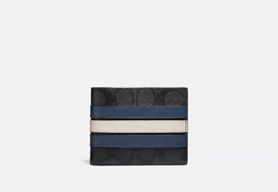 Coach Outlet 3 In 1 Wallet In Signature Canvas With Varsity Stripe In Multi