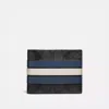 COACH OUTLET 3 IN 1 WALLET IN SIGNATURE CANVAS WITH VARSITY STRIPE