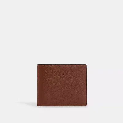 Coach Outlet 3-in-1 Wallet In Signature Leather In Red