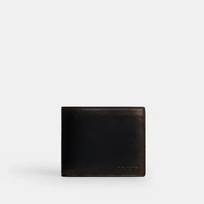 Coach Outlet 3-in-1 Wallet In Loved Leather In Black Brown