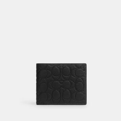 Coach Outlet 3-in-1 Wallet In Signature Leather In Black