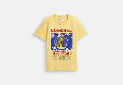 Coach Outlet 90's T-shirt In Organic Cotton In Yellow