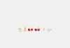 Coach Outlet A Initial Stud Earrings Set In Red