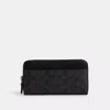 Coach Outlet Accordion Wallet In Signature Canvas In Grey