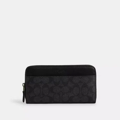 COACH OUTLET ACCORDION WALLET IN SIGNATURE CANVAS
