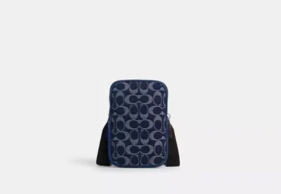 Coach Outlet Aden Crossbody Bag In Signature Denim In Blue