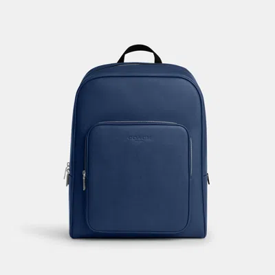 Coach Outlet Aiden Backpack In Silver/deep Blue