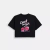 COACH OUTLET AIRBRUSHED CHERRY PRINT CROPPED T SHIRT IN ORGANIC COTTON