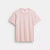 Coach Outlet All Over Signature T Shirt In Organic Cotton In Pink