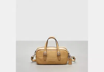 Coach Outlet Alter/ego Mini Satchel Bag In Checkerboard Upcrafted Leather With Crossbody Strap In Beige