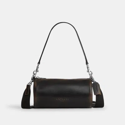 Coach Outlet Andre Barrel Bag 24 In Loved Leather In Black
