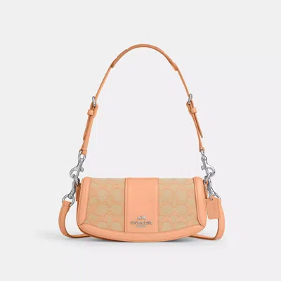 Coach Outlet Andrea Small Shoulder Bag In Signature Jacquard In Brown