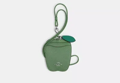 Coach Outlet Apple Lanyard In Green