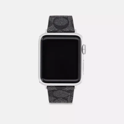 Coach Outlet Apple Watch® Strap, 38 Mm And 40 Mm In Grey