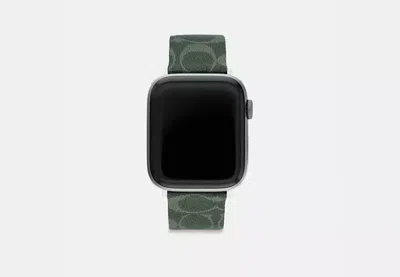Coach Outlet Apple Watch® Strap, 42 Mm, 44 Mm And 45 Mm In Green