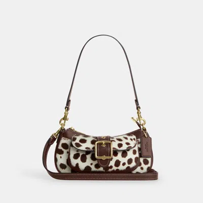 Coach Outlet Ashton Mini Shoulder Bag In Haircalf In Animal Print