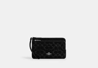 Coach Outlet Ashton Wristlet In Signature Denim In Black