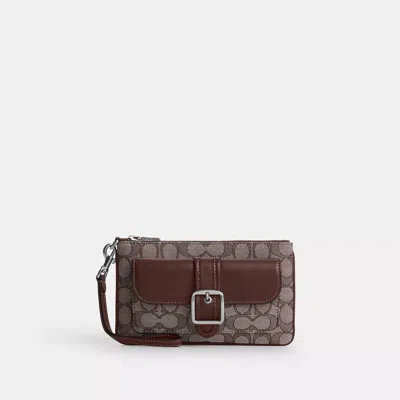 Coach Outlet Ashton Wristlet In Signature Jacquard In Multi