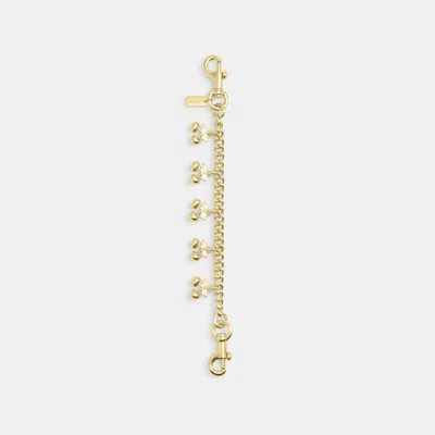 Coach Outlet Bag Charm Chain With Cherry Charms In Gold