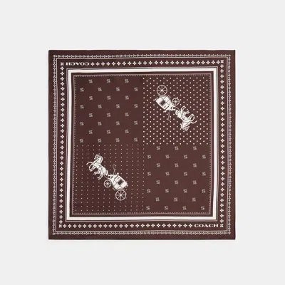 Coach Outlet Bandana En Soie À Imprimé Cheval Et Chariot Et À Pois