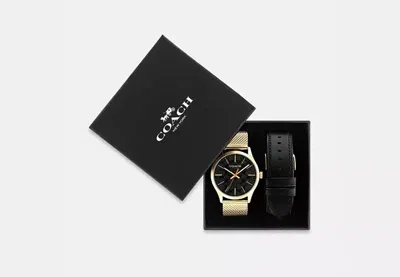 Coach Outlet Baxter Watch Gift Set, 39 Mm In Black