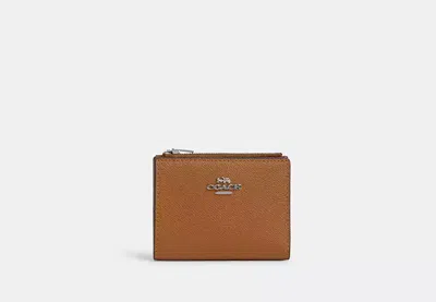 Coach Outlet Bifold Wallet In Silver/light Saddle