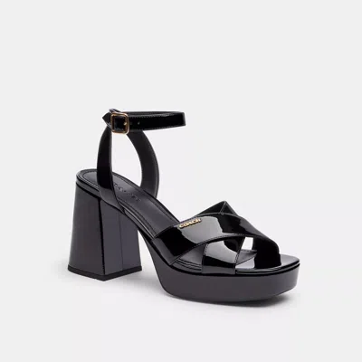 Coach Outlet Block Heel Sandal In Black