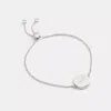 Coach Outlet Bottle Cap Slider Bracelet In Silver