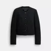 Coach Outlet Boucle Cardigan Jacket In Black