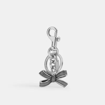 Coach Outlet Bow Bag Charm In Silver