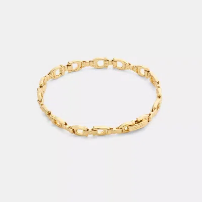 Coach Outlet Bow Chain Linear Bracelet In Gold