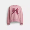 Coach Outlet Bow Crewneck Sweatshirt In Multi