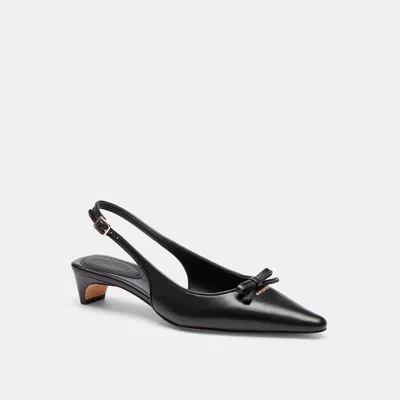 Coach Outlet Bow Slingback Heel In Black