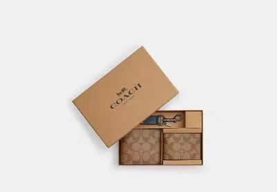 Coach Outlet Boxed 3 In 1 Wallet Gift Set In Colorblock Signature Canvas In Multi